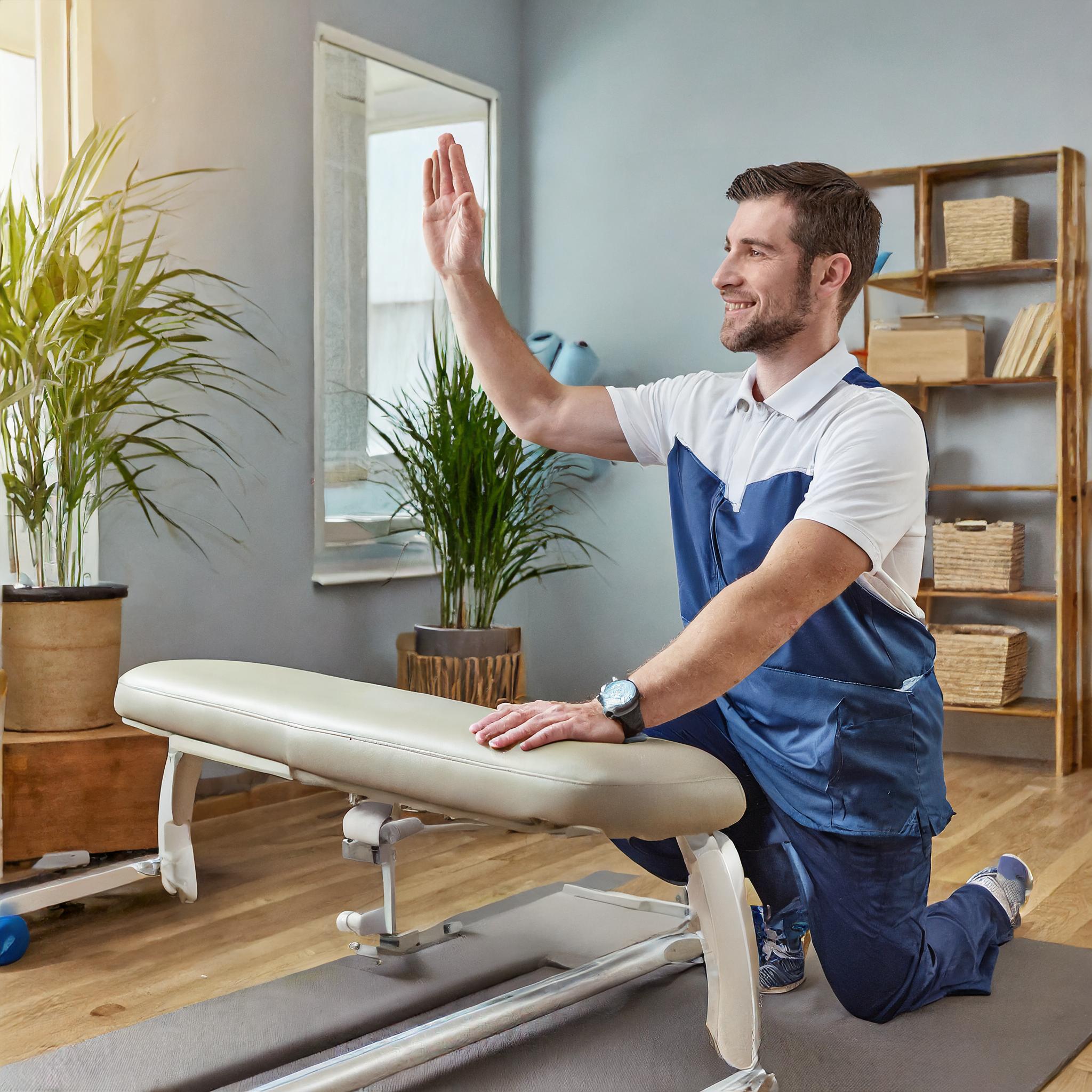 Moderne, sportliche Interaktion zwischen Trainer und Kunde